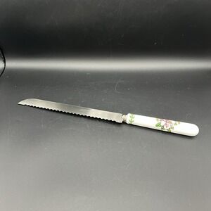 Portmeirion Botanic garden Serrated Bread Knife Floral Design Porcelain Handle